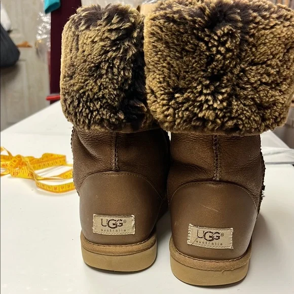 UGG | Shoes | Ugg Tan Shearling Lined Boots | Poshmark display picture 3